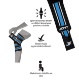 Jofit Knee Wraps Diz Bandajı Siyah Mavi