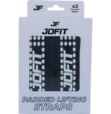 Jofit Padded Straps Destekli Ağırlık Kaldırma Kayışı Siyah Beyaz