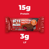 Bite & More Protein Waffle Sour Cherry Love - Vişne Krema Dolgulu 1 Adet x 55 Gram (Tekli)