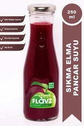 Flavz 100% Natural Apple and Beet Juice - 250ml Glass Bottle