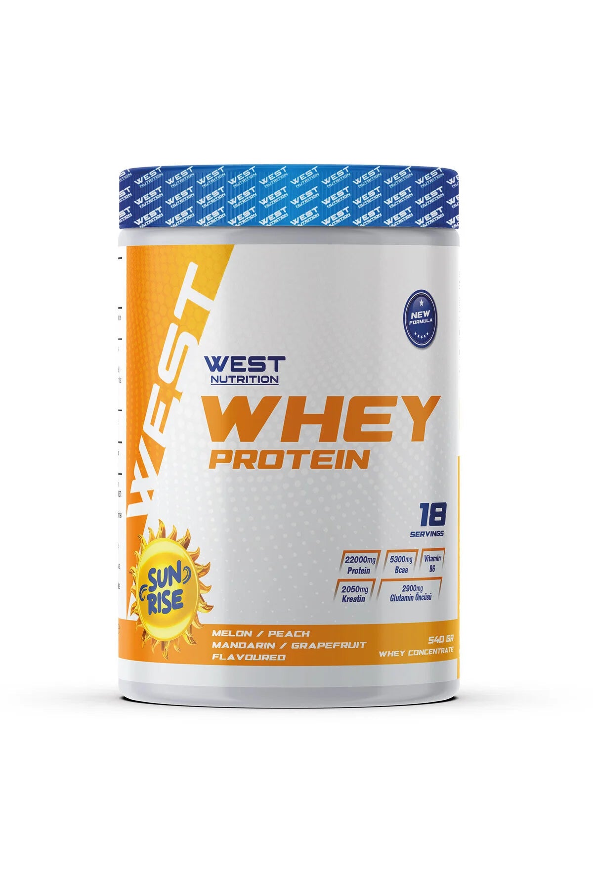 West Whey Protein Tozu 540g 18 Servis - SUNRISE Aromalı