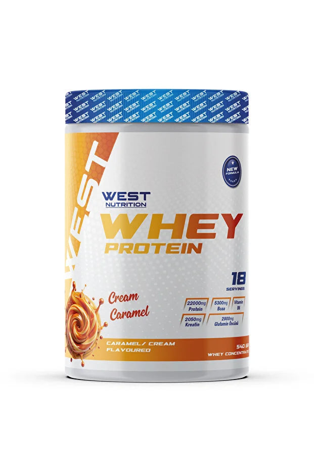 West Whey Protein Tozu 540g 18 Servis - Krem Karamel Aromalı