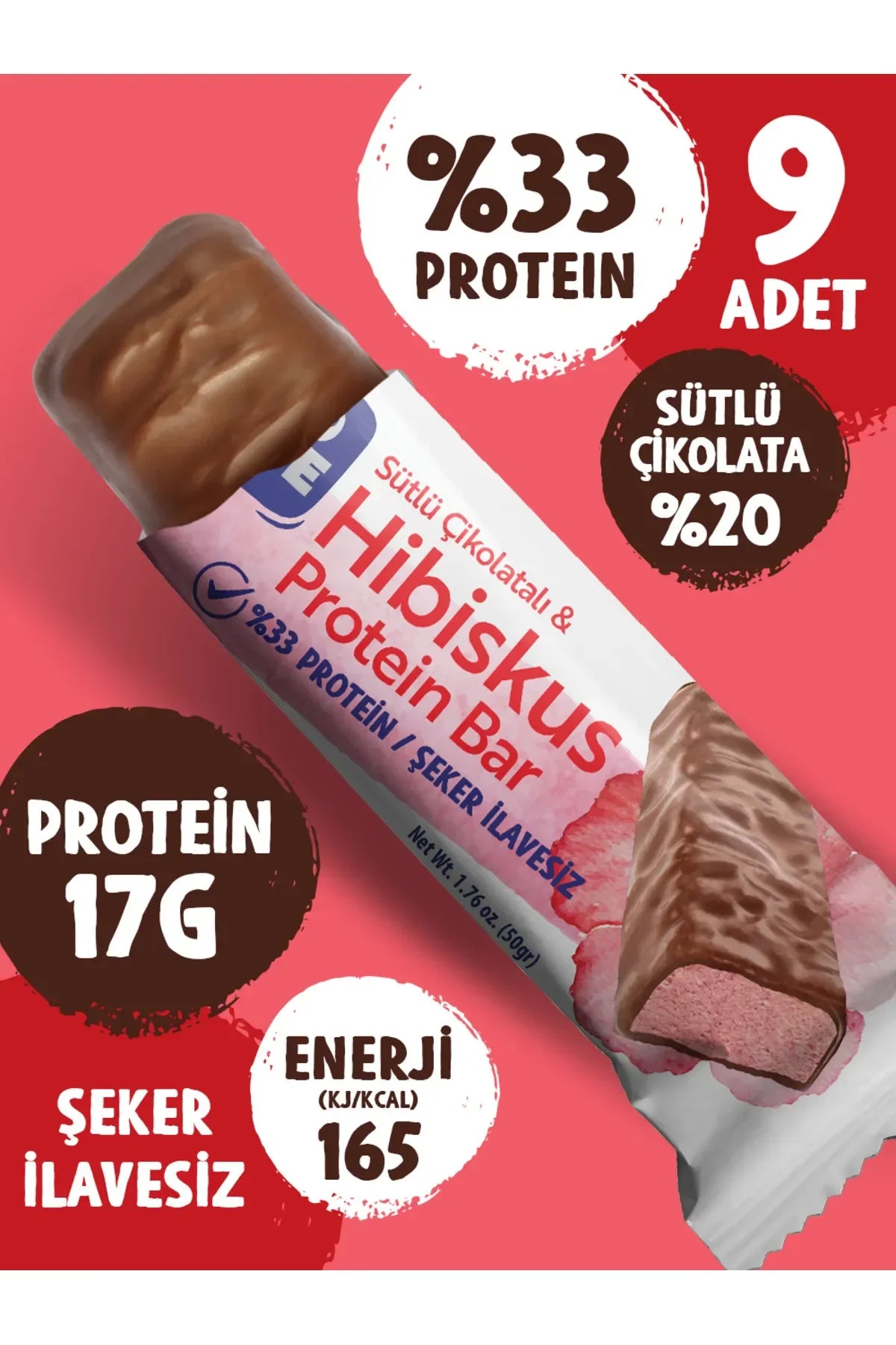 Trio Move %33 Protein Bar Hibiskus 9 Adet x 50 gram