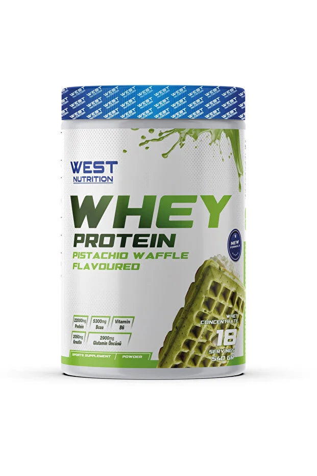 West Whey Protein Tozu 540g 18 Servis - Antep Fıstıklı Waffle Aromalı