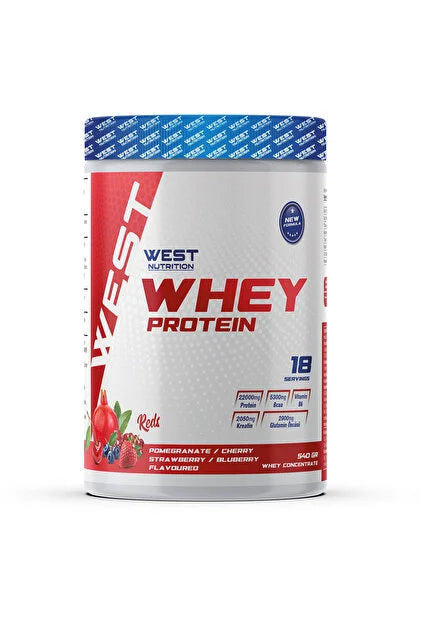 West Whey Protein Tozu 540g 18 Servis - Kırmızı Meyve Aromalı