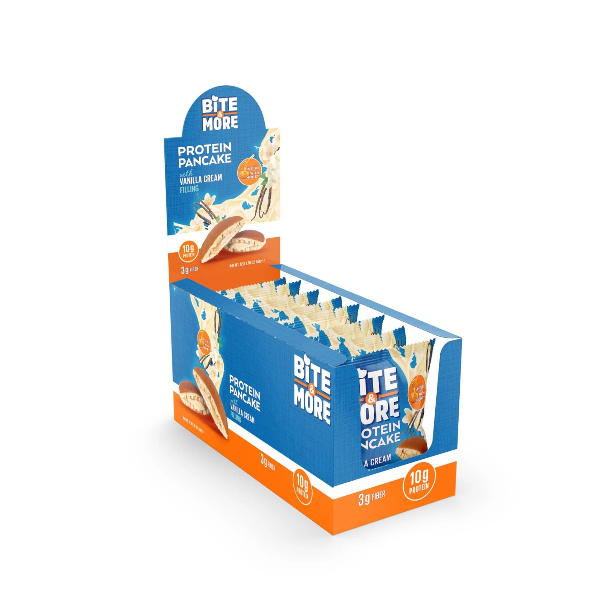 Bite & More Protein Pancake 50g Vanilya Kremalı Pankek (12li Kutu) Ürün ana görseli