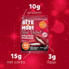 Bite & More Protein Pancake 50g Red Velvet Pankek (12li Kutu)