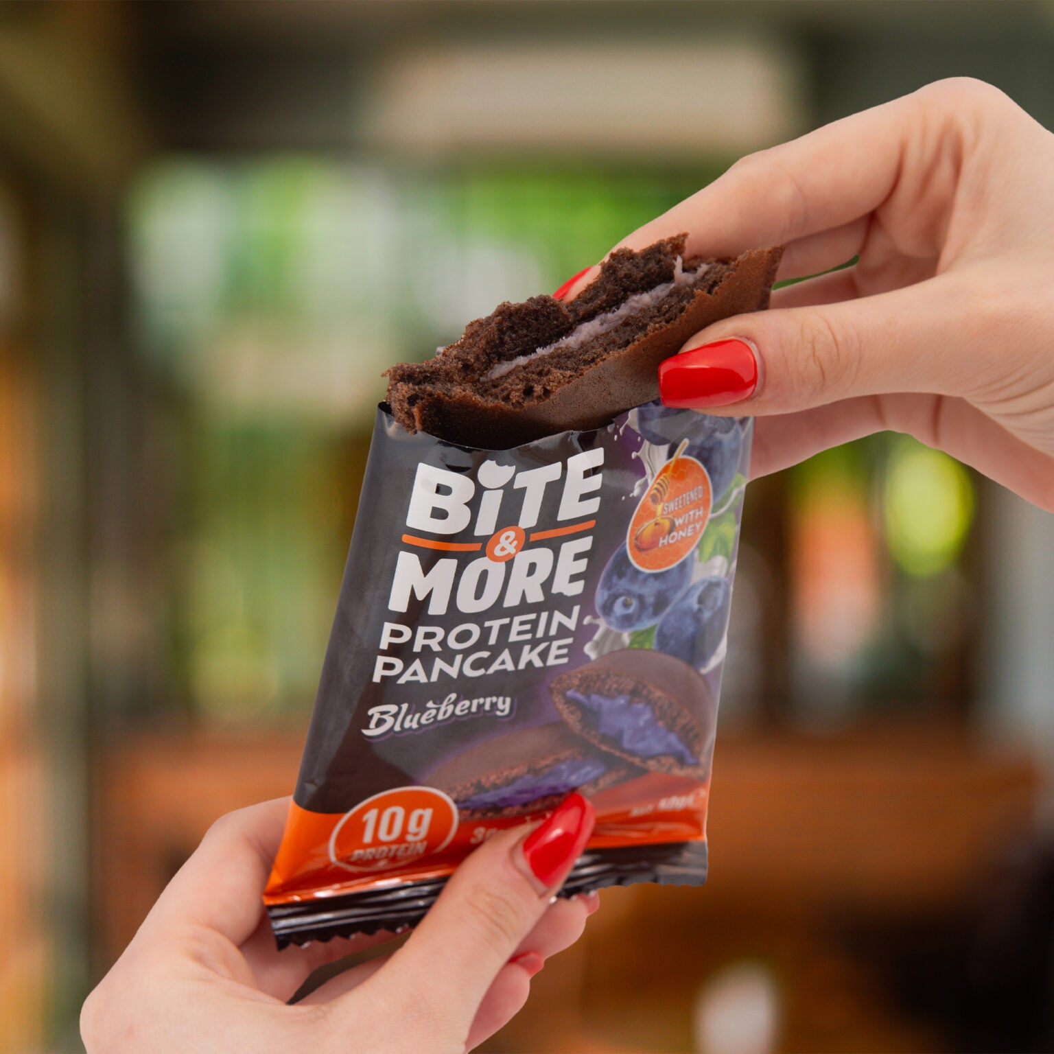 Bite &amp; More Proteinli Pancake 50g Yaban Mersinli Pankek (Tekli)