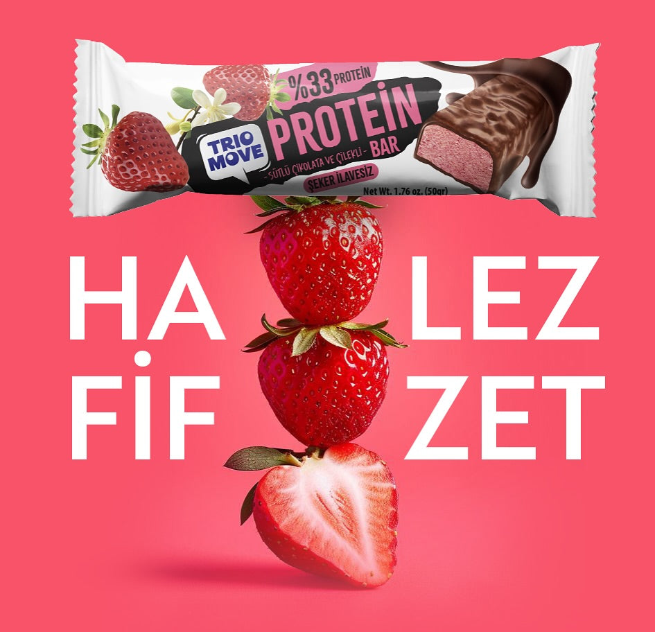 Trio Move %33 Protein Bar Çilek 9 Adet x 50 gram