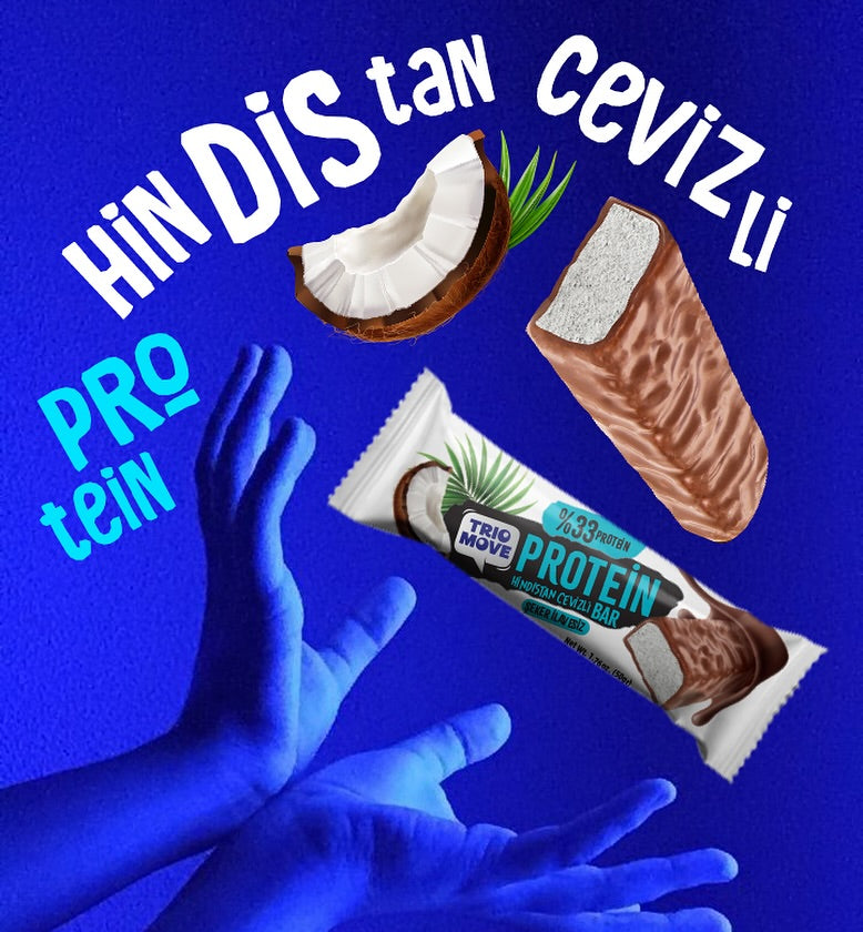 Trio Move %33 Protein Bar Hindistan Cevizli 1 Adet x 50 gram (Tekli)