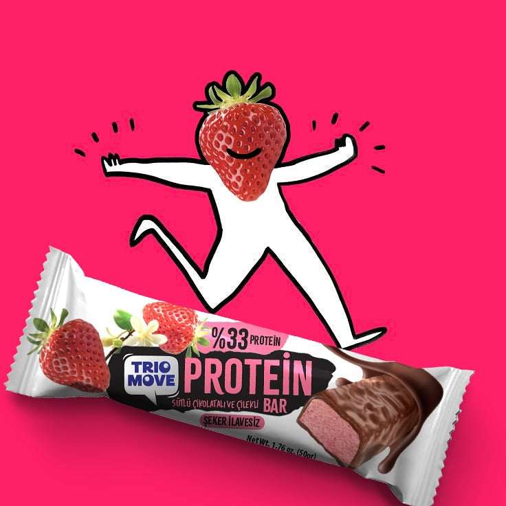 Trio Move %33 Protein Bar Çilek 1 Adet x 50 gram (Tekli)