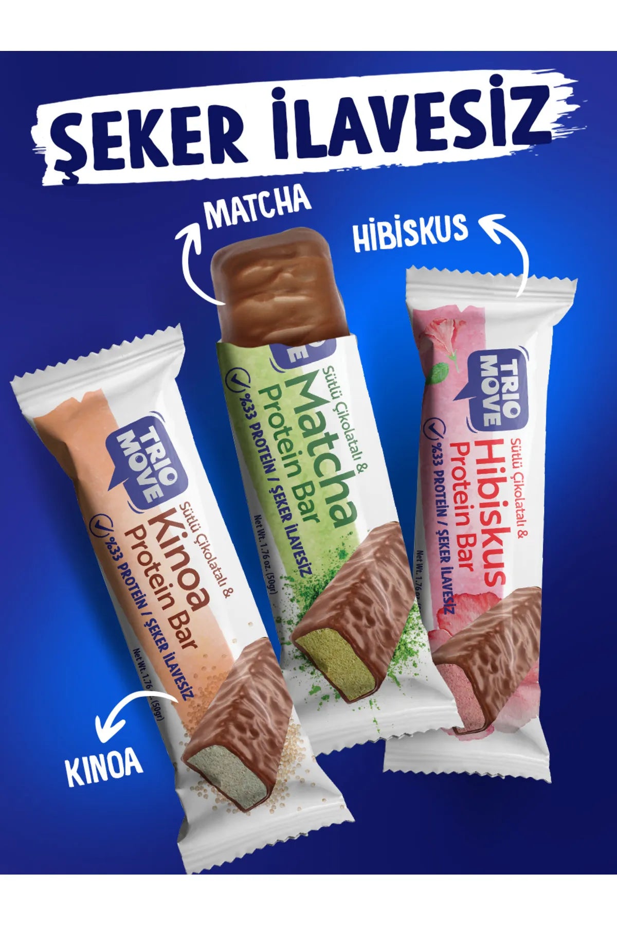 Trio Move %33 Protein Bar Matcha 1 Adet x 50 gram (Tekli)
