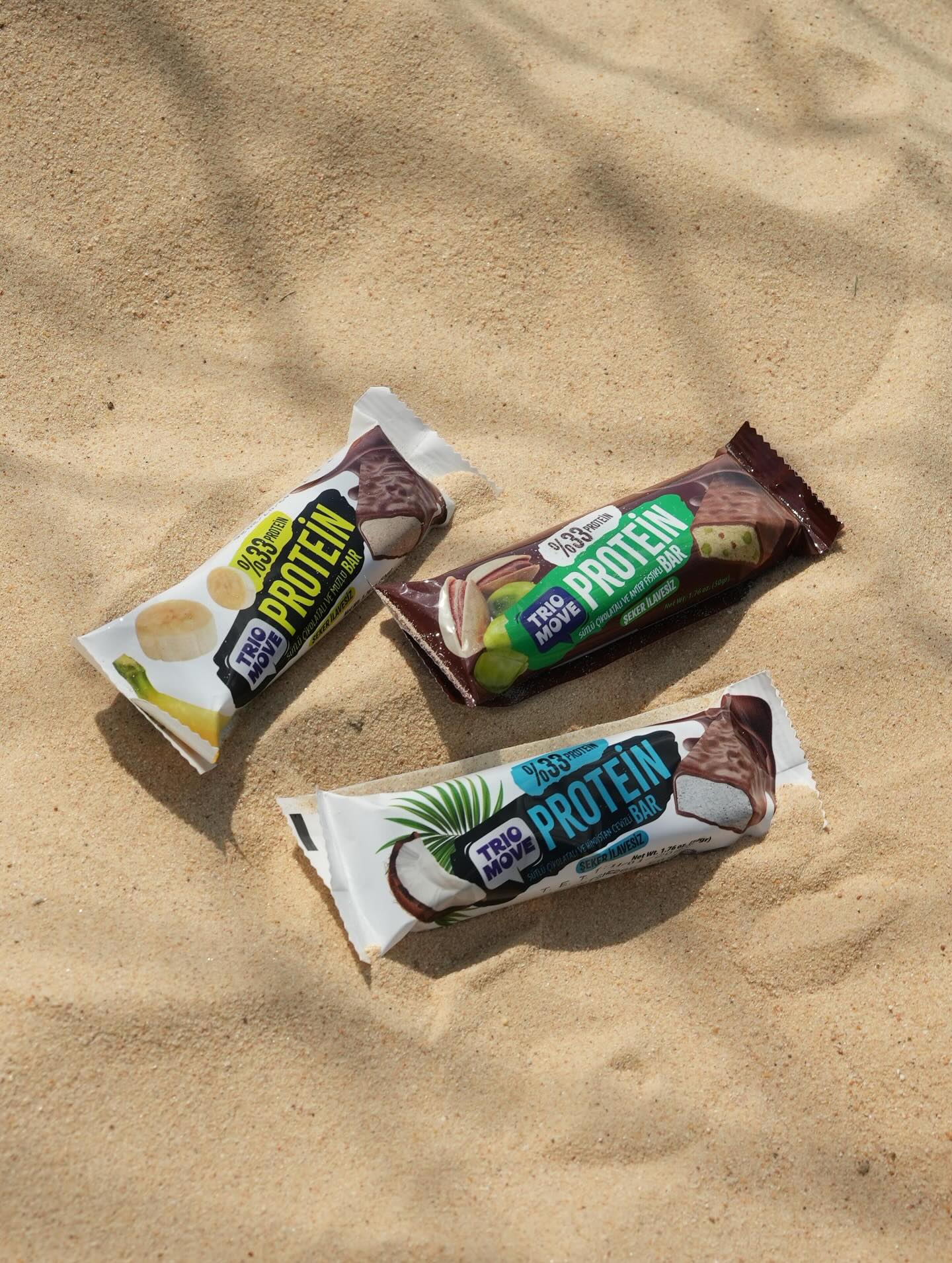 Trio Move %33 Protein Bar Hindistan Cevizli 50g - Yüksek Protein (Tekli)