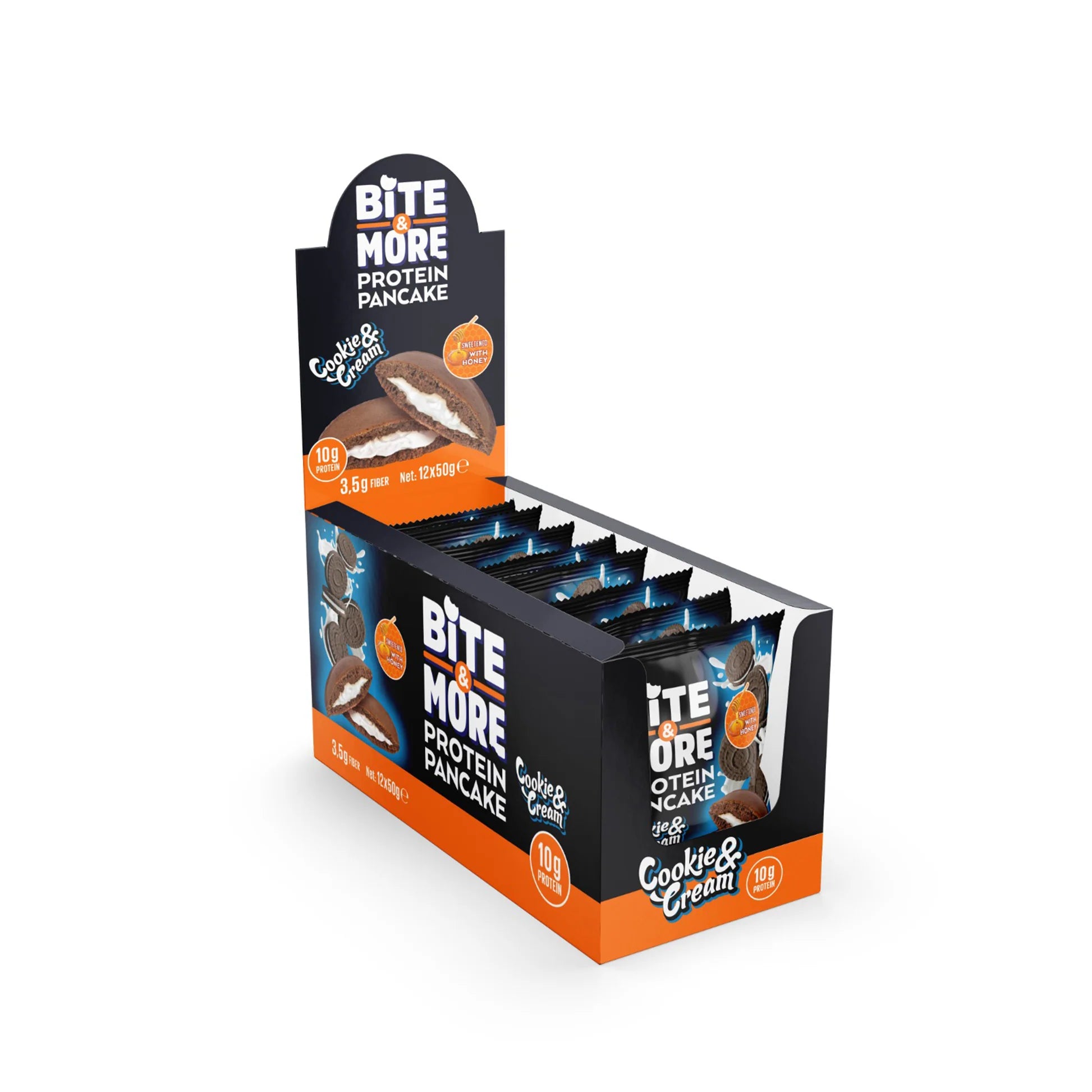 Bite & More Protein Pancake 50g Kurabiye Kremalı Pankek (12li Kutu)