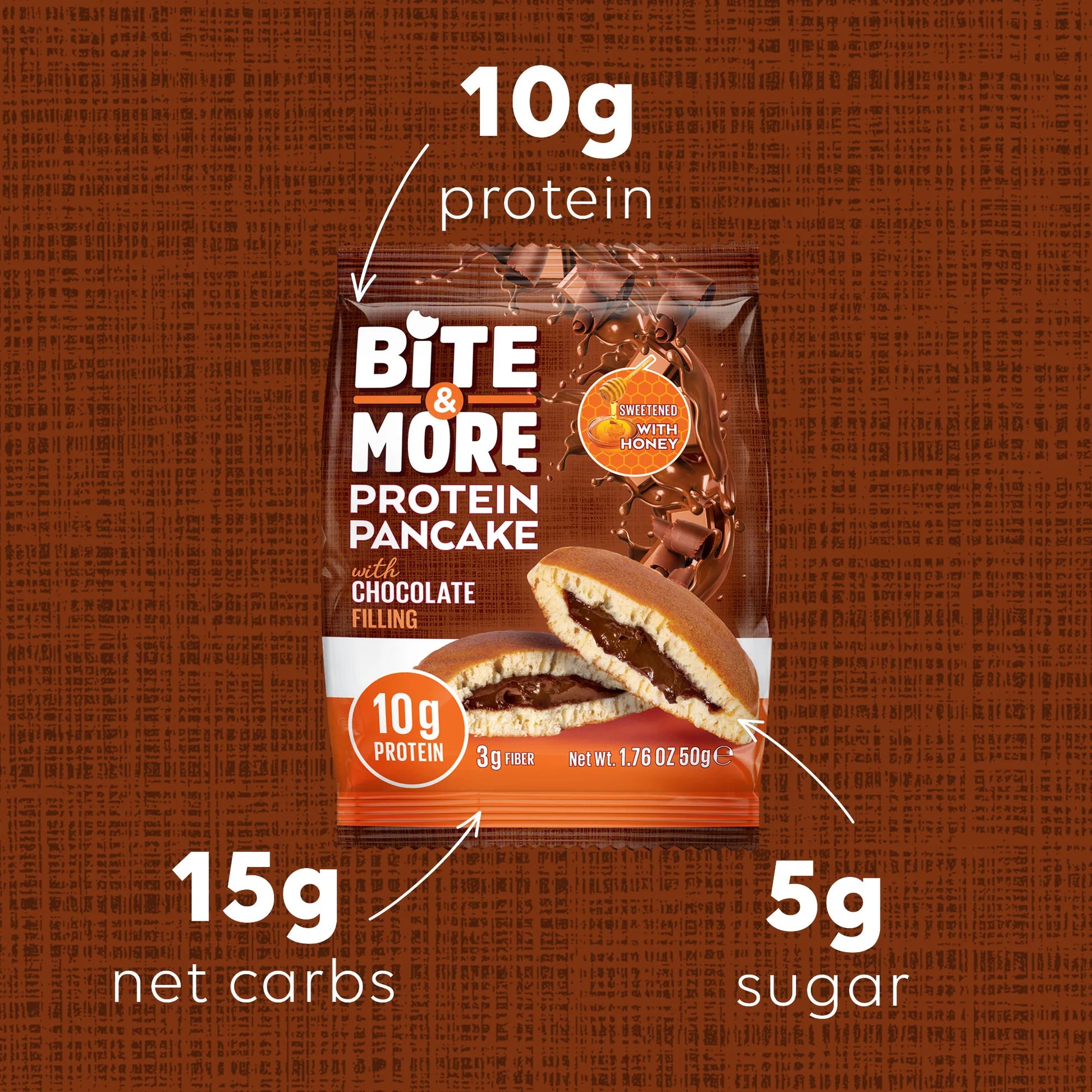 Bite & More Proteinli Pancake 50g Çikolatalı Pankek(Tekli)