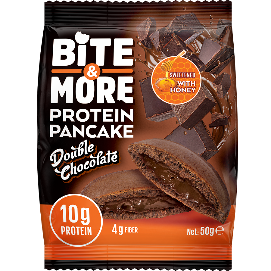Bite & More Protein Pancake 50g Duble Çikolatalı Pankek (12li Kutu)