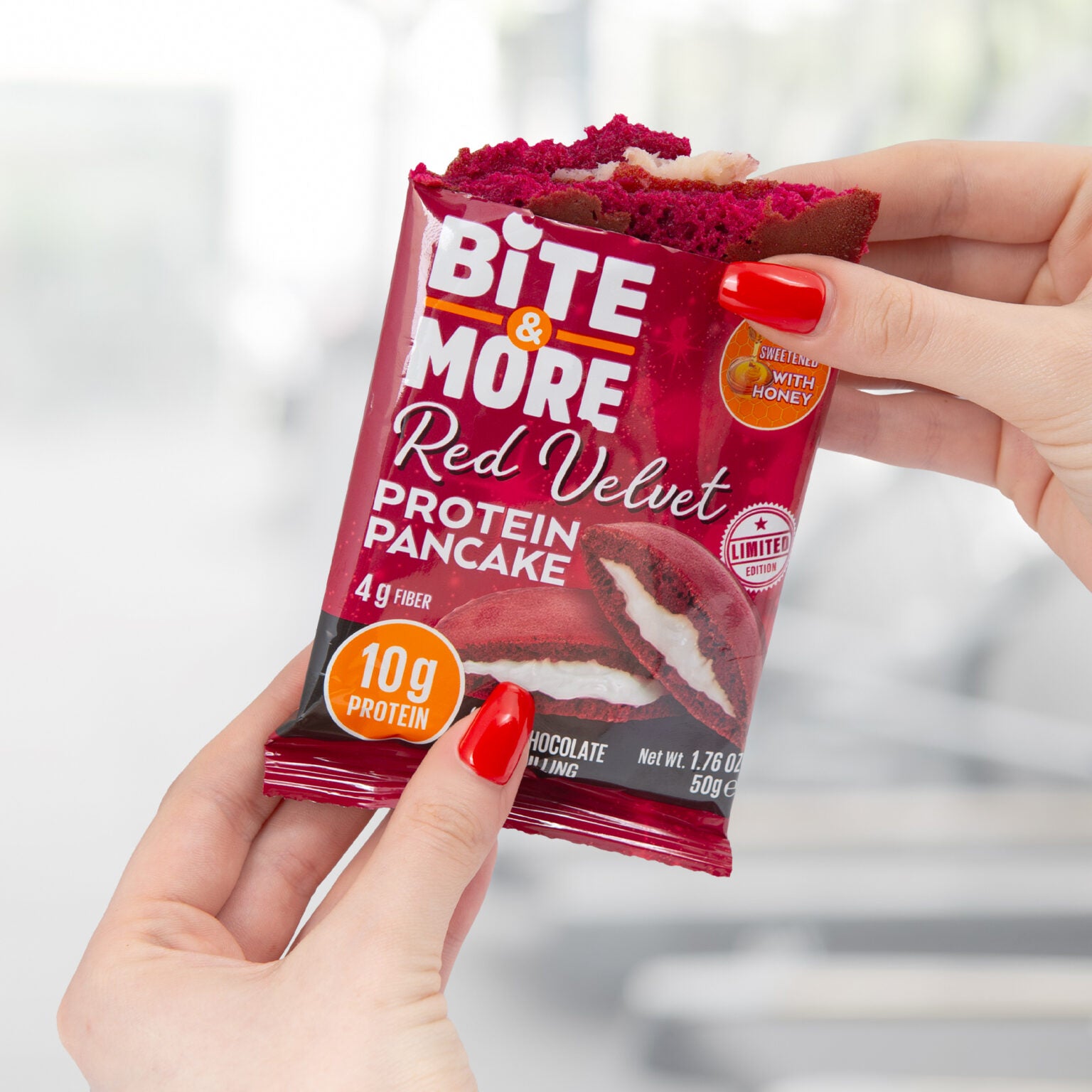 Bite & More Protein Pancake 50g Red Velvet Pankek (12li Kutu) Ürün ikincil görseli