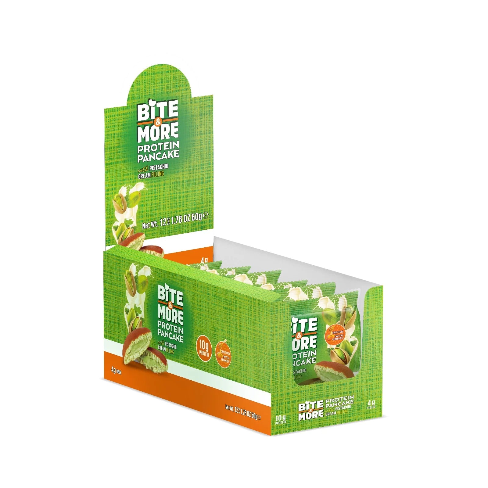 Bite & More Protein Pancake 50g Antep Fıstıklı Pankek (12li Kutu)