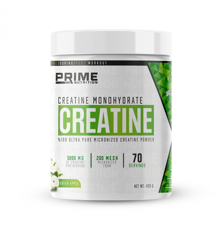 Prime Nutrition Creatine 420g Yeşil Elma Aromalı Kreatin Monohidrat Ürün ana görseli
