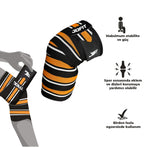 Jofit Knee Wraps Diz Bandajı Siyah Turuncu