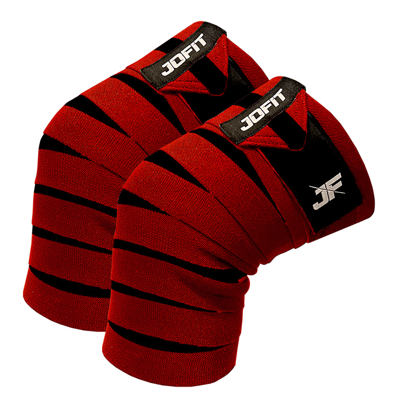 Jofit Knee Wraps Knee Bandage Red Black Main image