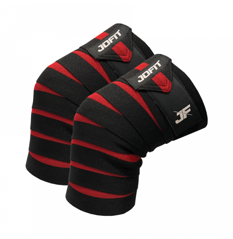 Jofit Knee Wraps Knee Bandage Black Red Main image