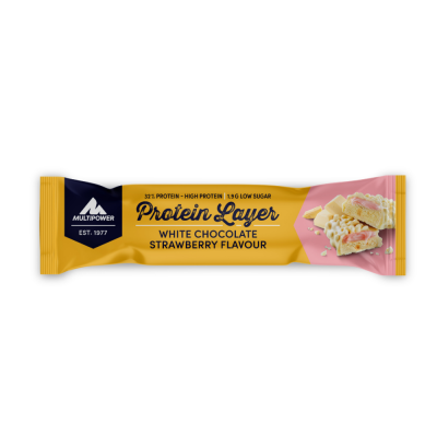 Multipower Protein Layer Beyaz Çikolata ve Çilekli Protein Bar 50g (Tekli) Ürün ana görseli