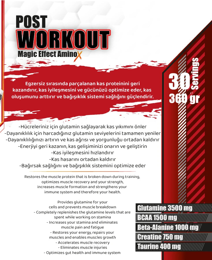 NOWUP NUTRITION Post-Workout Magic Effect 360g Çilek