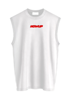 NOWUP NUTRITION Erkek Oversize Spor Atlet Pamuk - Beyaz Gym Rat