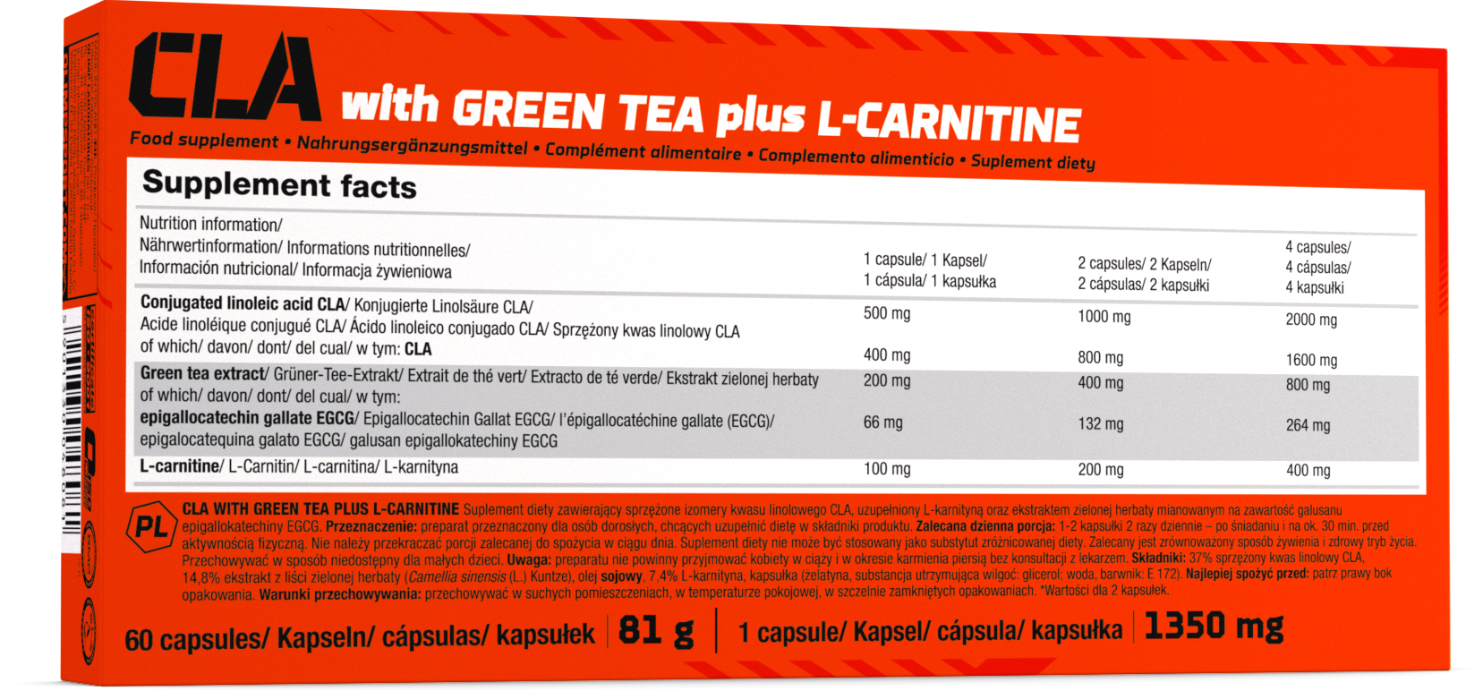 Olimp CLA Plus L-Carnitine 60 Kapsül - Yeşil  Çay Özlü Ürün ikincil görseli
