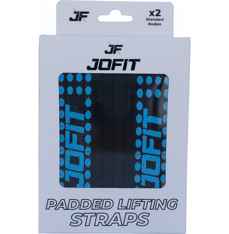 Jofit Padded Straps Destekli Ağırlık Kaldırma Kayışı Siyah Mavi