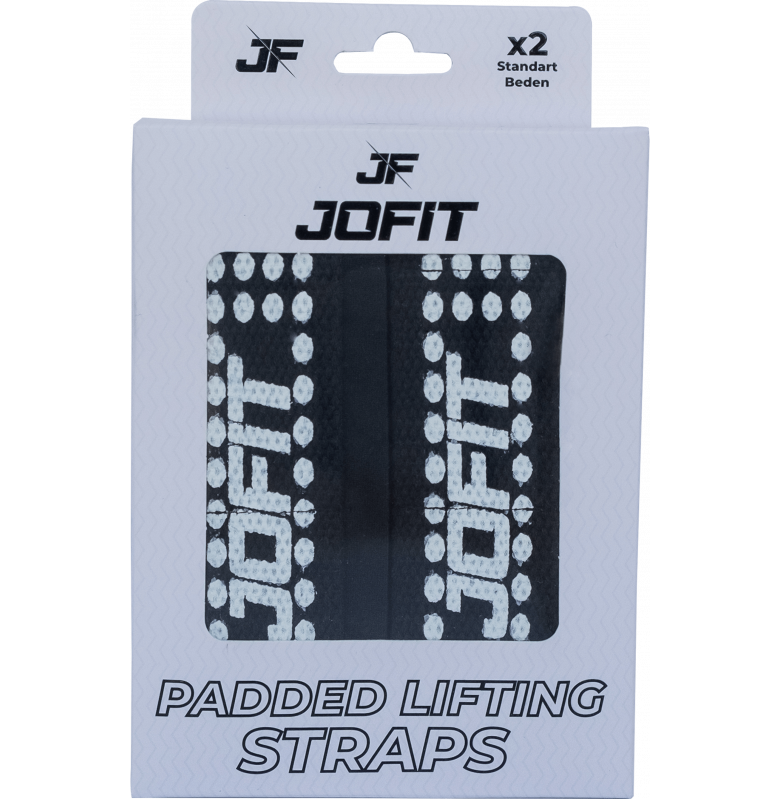 Jofit Padded Straps Destekli Ağırlık Kaldırma Kayışı Siyah Beyaz