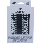 Jofit Padded Straps Destekli Ağırlık Kaldırma Kayışı Siyah Beyaz