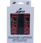 Jofit Padded Straps Destekli Ağırlık Kaldırma Kayışı Siyah Kırmızı