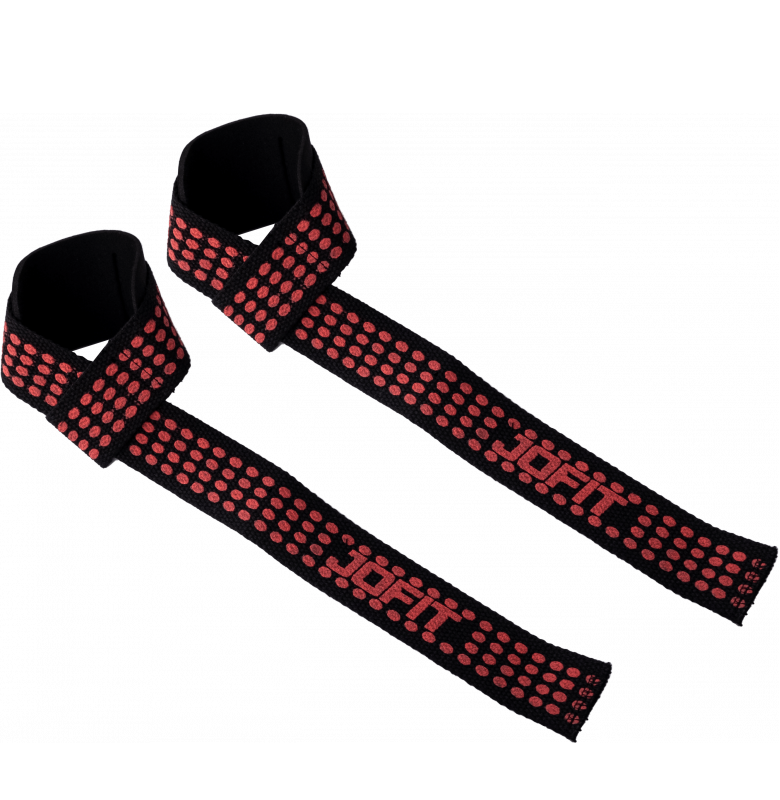 Jofit Padded Straps Destekli Ağırlık Kaldırma Kayışı Siyah Kırmızı