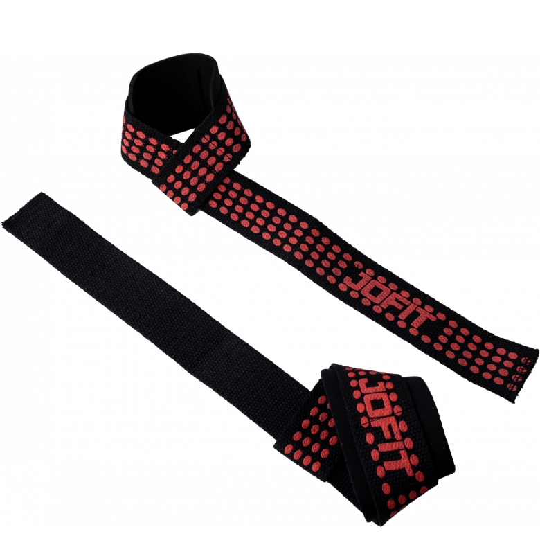 Jofit Padded Straps Destekli Ağırlık Kaldırma Kayışı Siyah Kırmızı