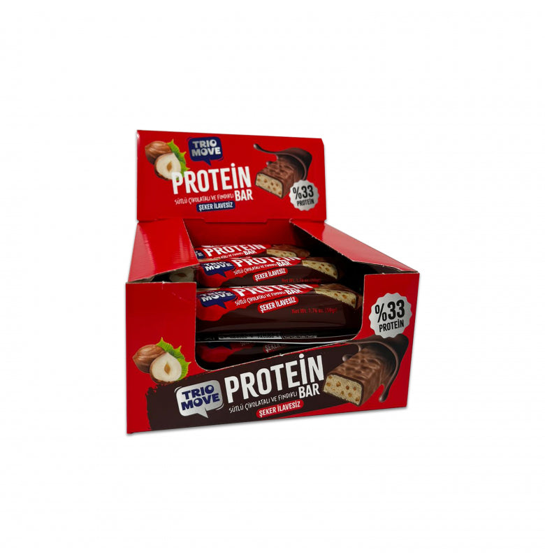 Trio Move 33% Protein Bar 9-Piece Box - Hazelnut Bar with Chips Main image