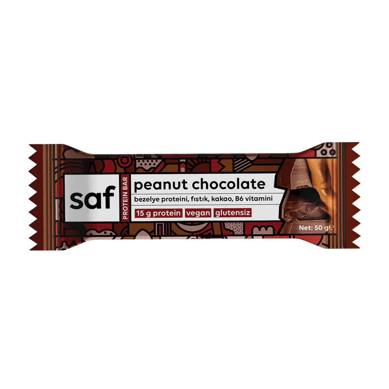 SAF Nutrition Peanut Protein Bar Peanut Butter Chocolate 50g (Single) Main image