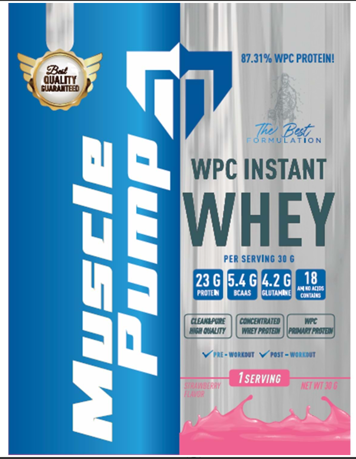 Muscle Pump Wpc Instant Whey Çilek 30 Gr (Tekli)