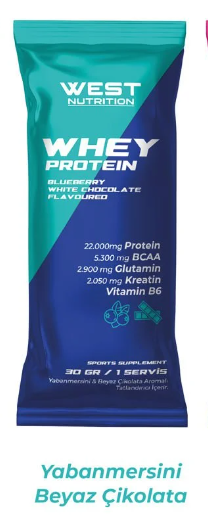 West Whey Protein Yaban Mersini ve Beyaz Çikolata Aromalı (Tekli)