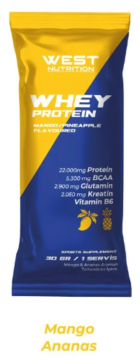 West Whey Protein Mango ve Ananas Aromalı (Tekli) Ürün ana görseli