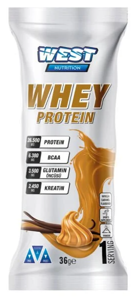 West Whey Protein Vanilya ve Karamel Aromalı Protein Tozu (Tekli)