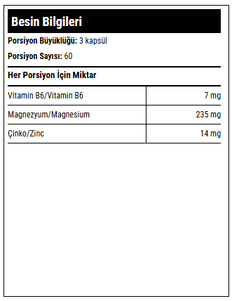 Hardline ZMA Uyku Destek Takviyesi 180 Kapsül | Magnezyum, Çinko, B6 Ürün ikincil görseli