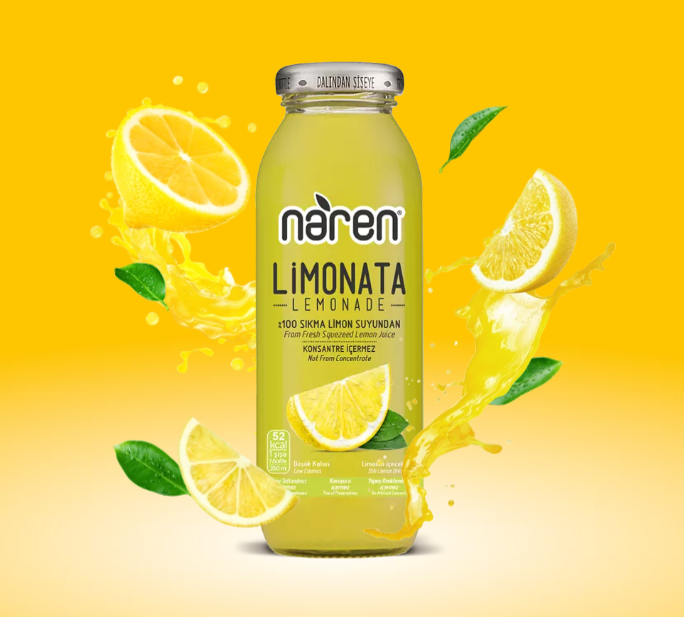 Naren Sıkma %100 Limon Suyundan Limonata - 250ml
