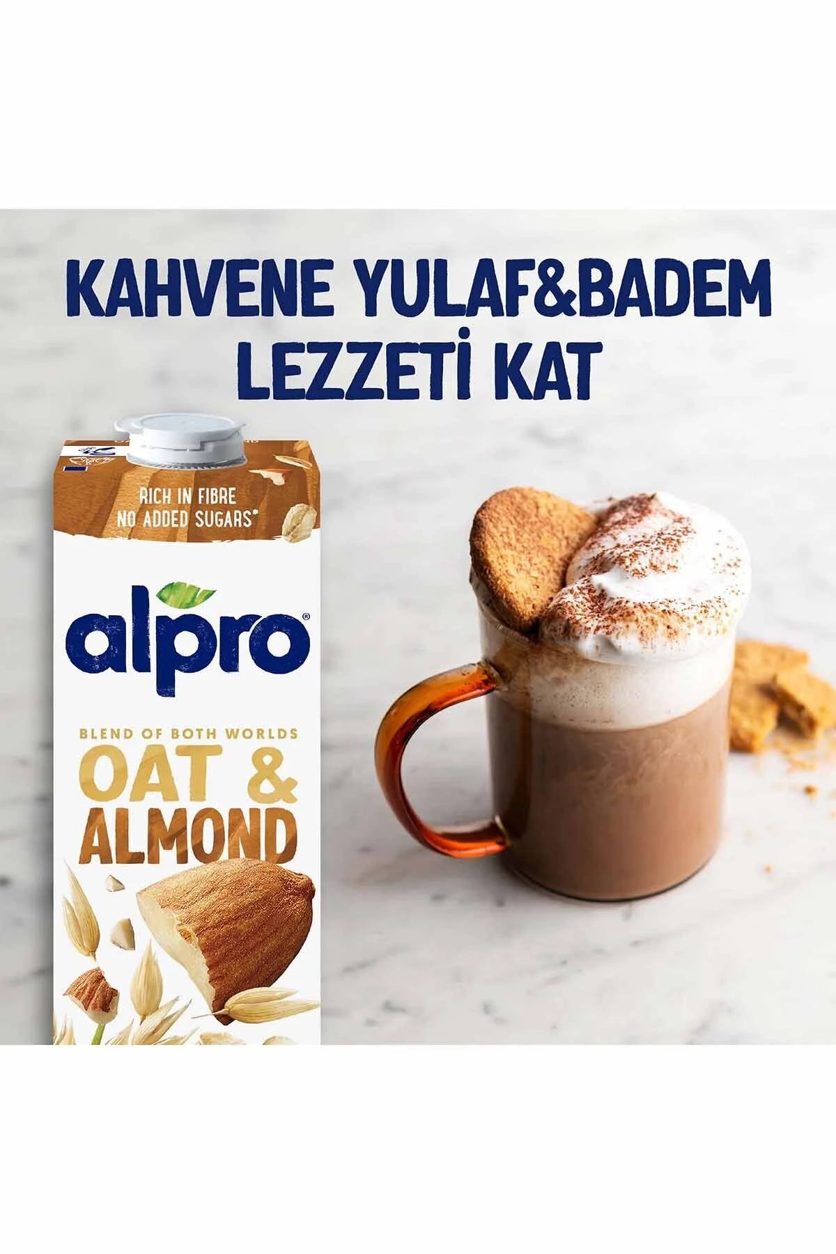 ALPRO Yulaf Badem Sütü 1 L - Bitkisel Laktozsuz İçecek