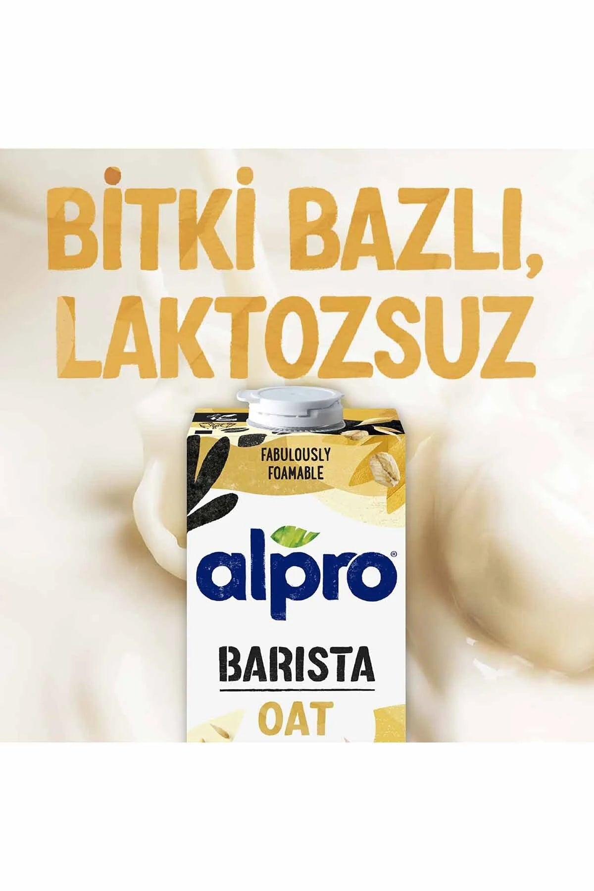 ALPRO Yulaf Barista Sütü 1 Litre - Laktozsuz Köpüren Yapı (Barista Serisi)
