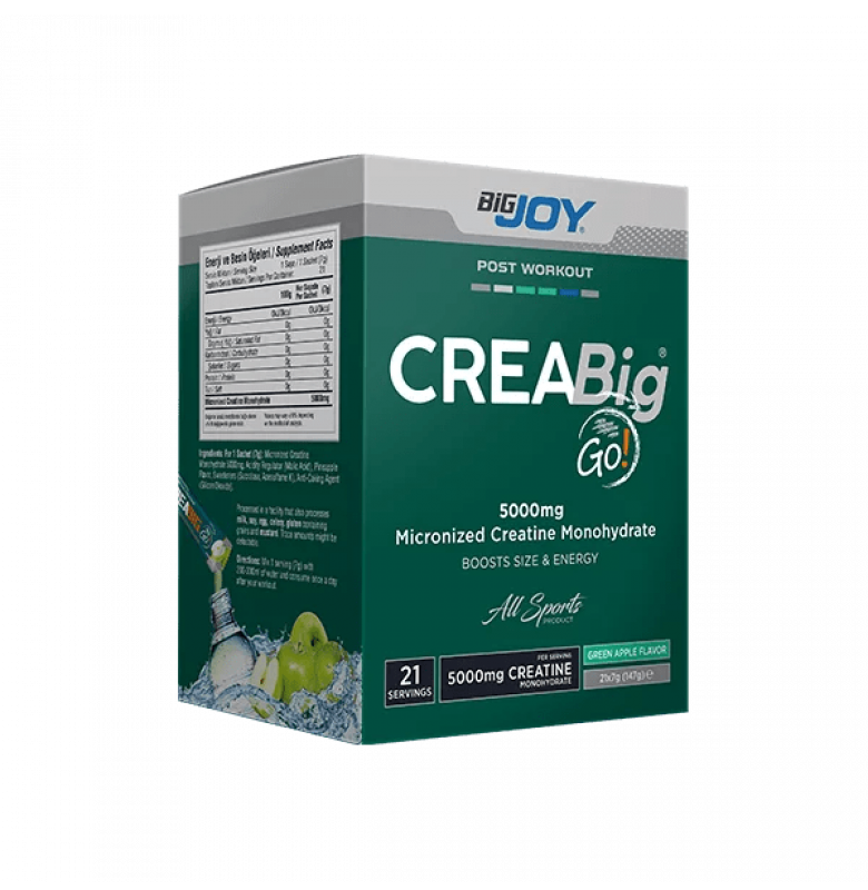 Bigjoy CreaBig Go! 21x7g Yeşil Elma - Tek Kullanımlık Kreatin Ürün ana görseli