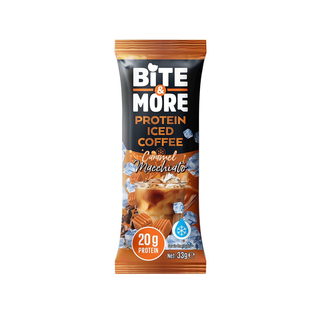 Bite & More Proteinli Soğuk Kahve Karamel Macchiato 33g (Tekli)