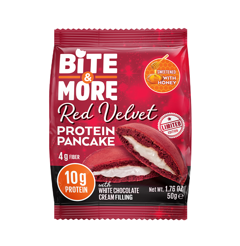 Bite & More Proteinli Pancake 50g Red Velvetli Pankek(Tekli)