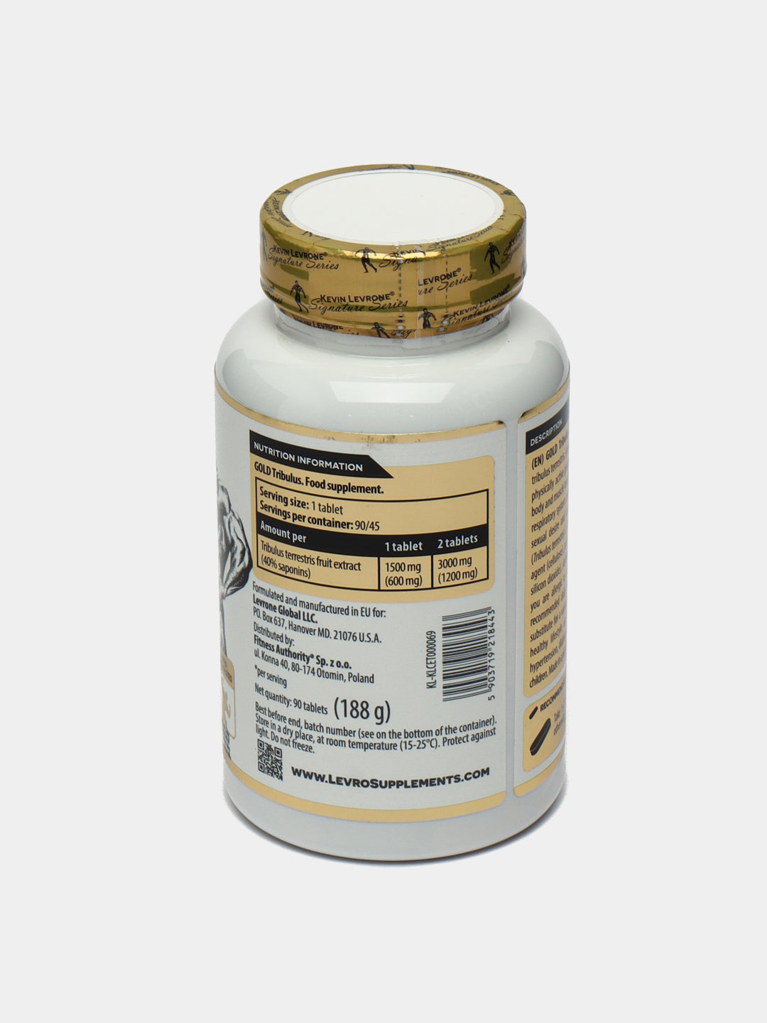 Kevin Levrone Gold Tribulus Terrestris 90 Tablets (Testosterone Support) Secondary image